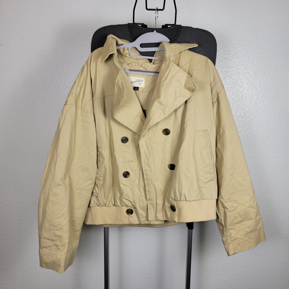 Universal Thread Women's Heavyweight Twill‎ L/S Trench Coat BL1 Tan Size XL